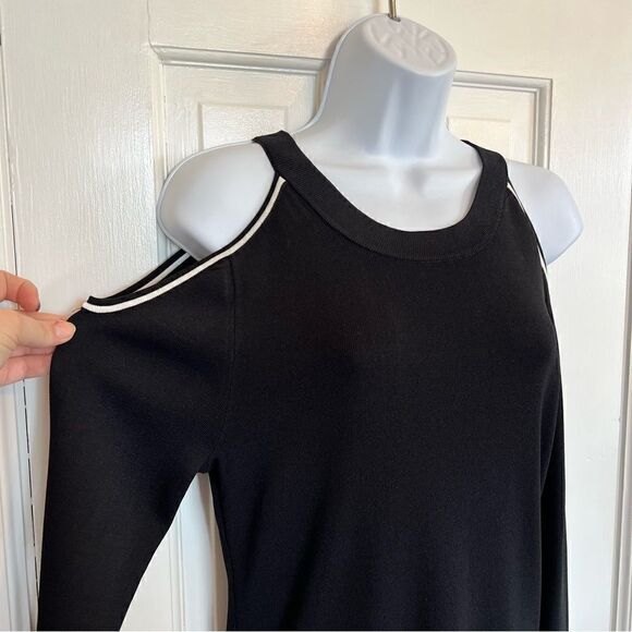 I-N-C Womens black cold shoulder Sweater Dress - Picture 8 of 8